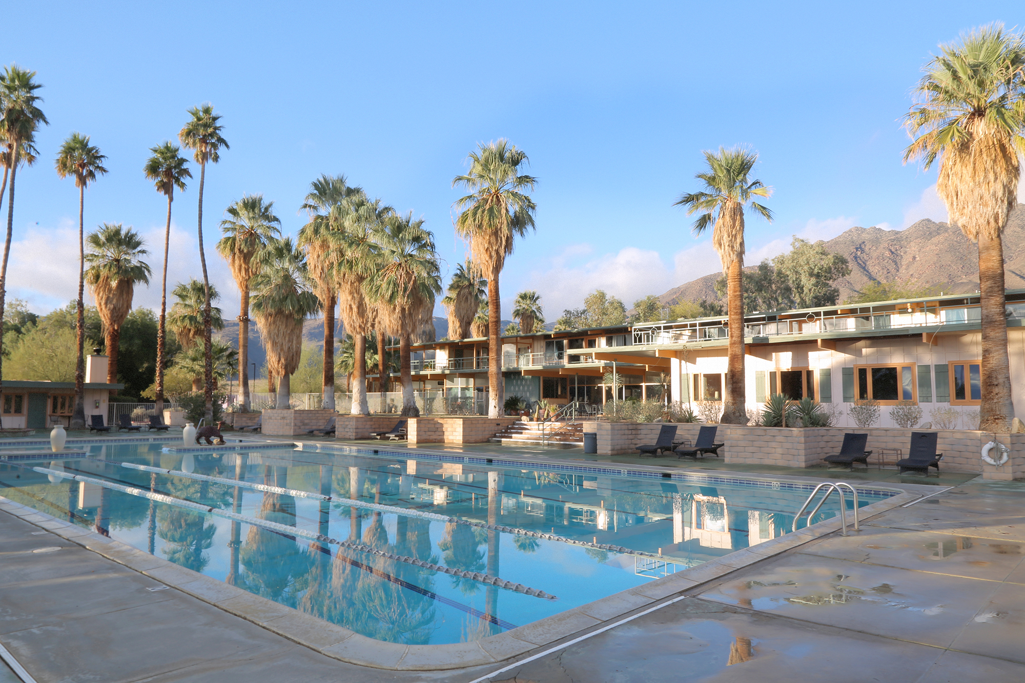 The pool at the Palms at Indian Head Hotel in Borrego Springs, California.