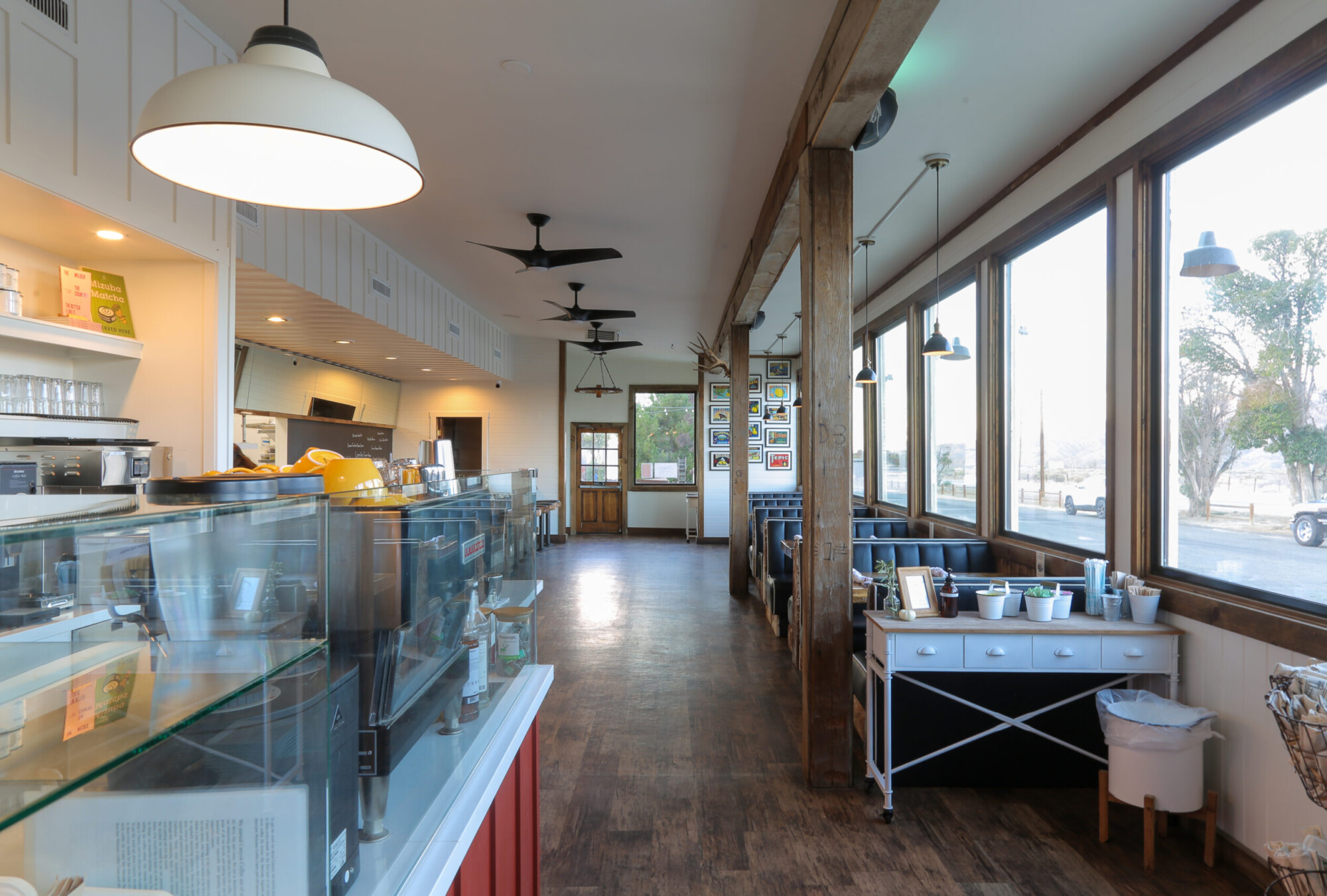 Interior view of the diner at Cuyama Buckhorn in New Cuyama, California.
